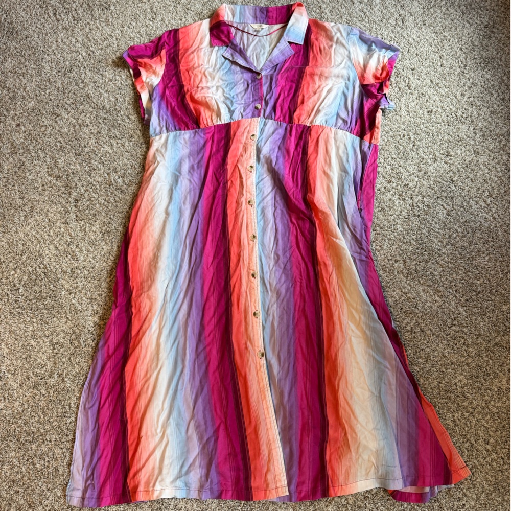 Terra & Sky Multicolor Striped Maxi Dress